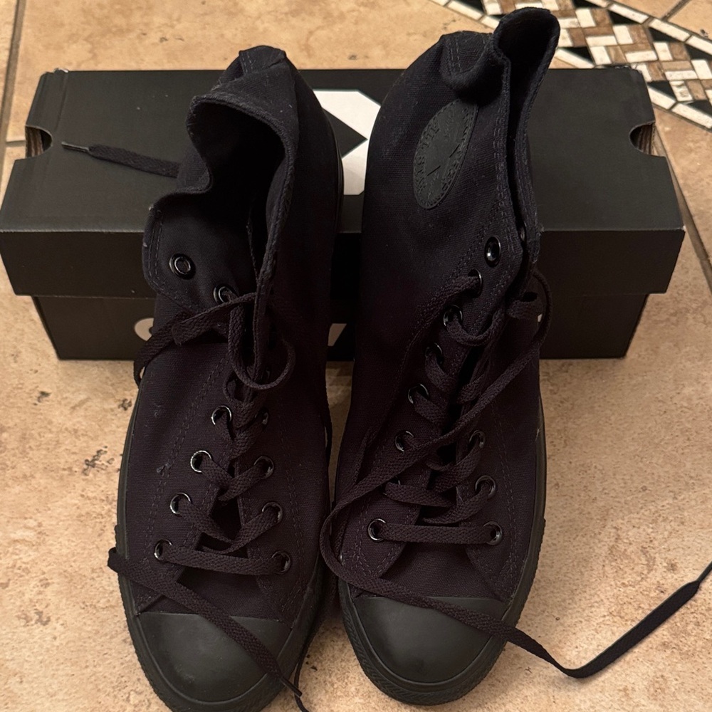 Black High-Top Sneakers